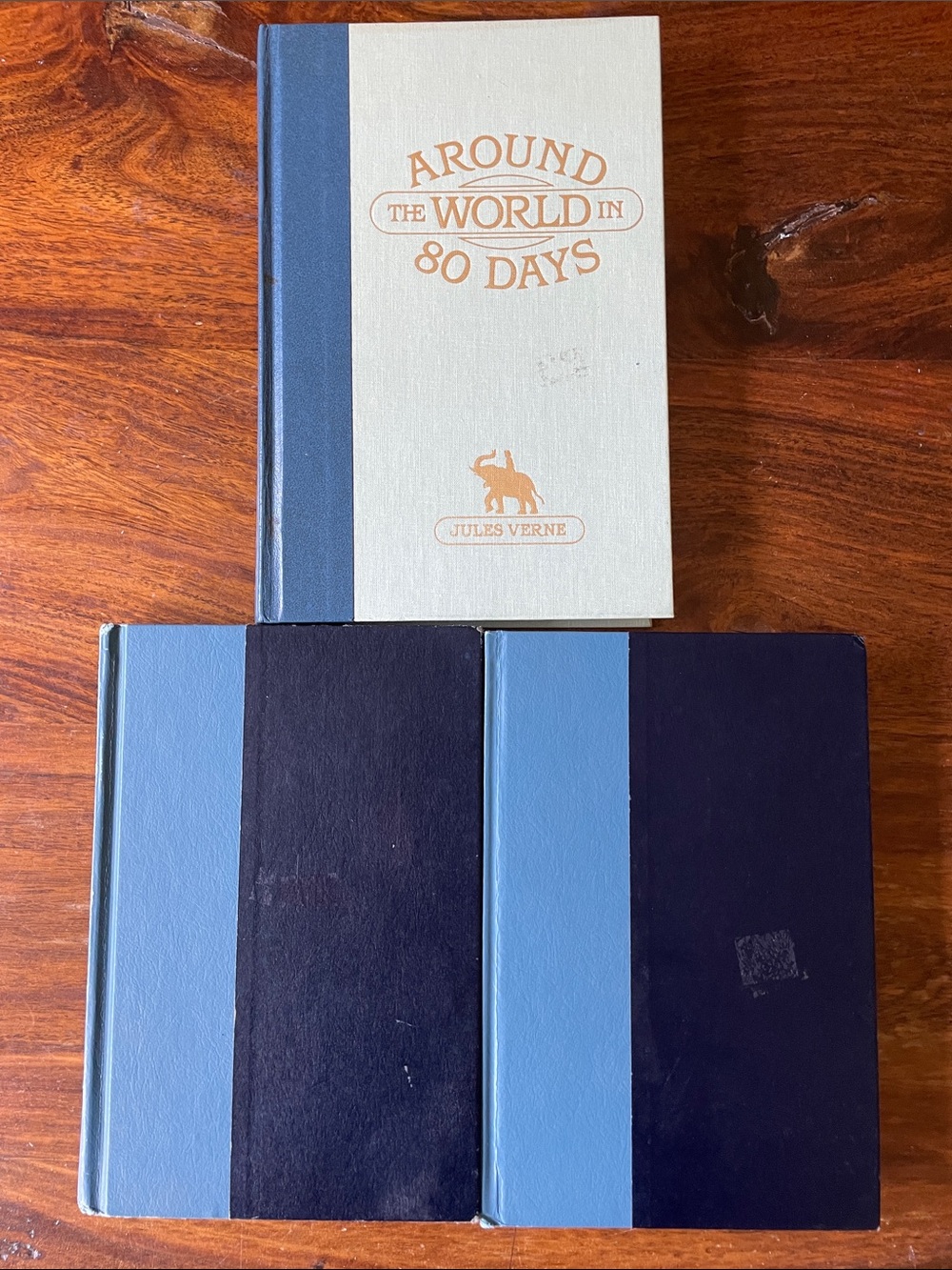 3 Jules Verne Hardcover Vintage Books: 80 days, 20000 leagues, earth to moon